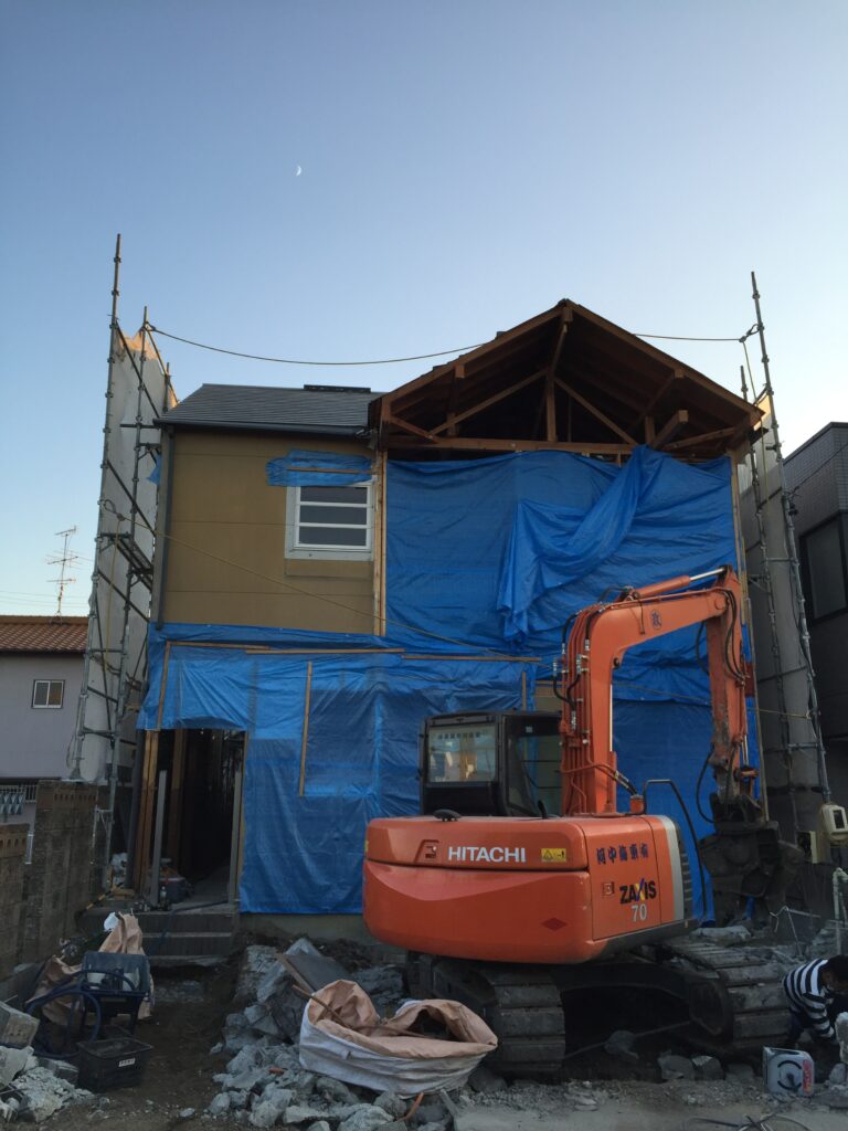 愛知県一宮市「あずらの家」　築15年リノベーション　現場