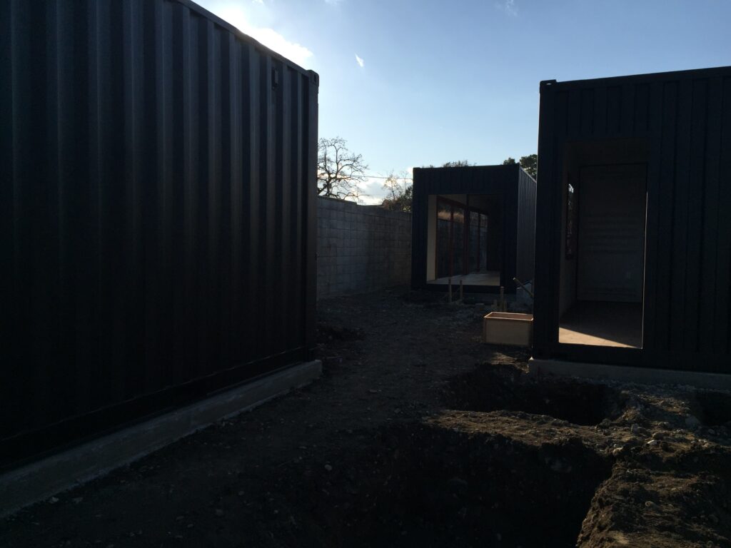 愛知県犬山市「犬山の森マルシェ」商業建築　鉄骨造　現場