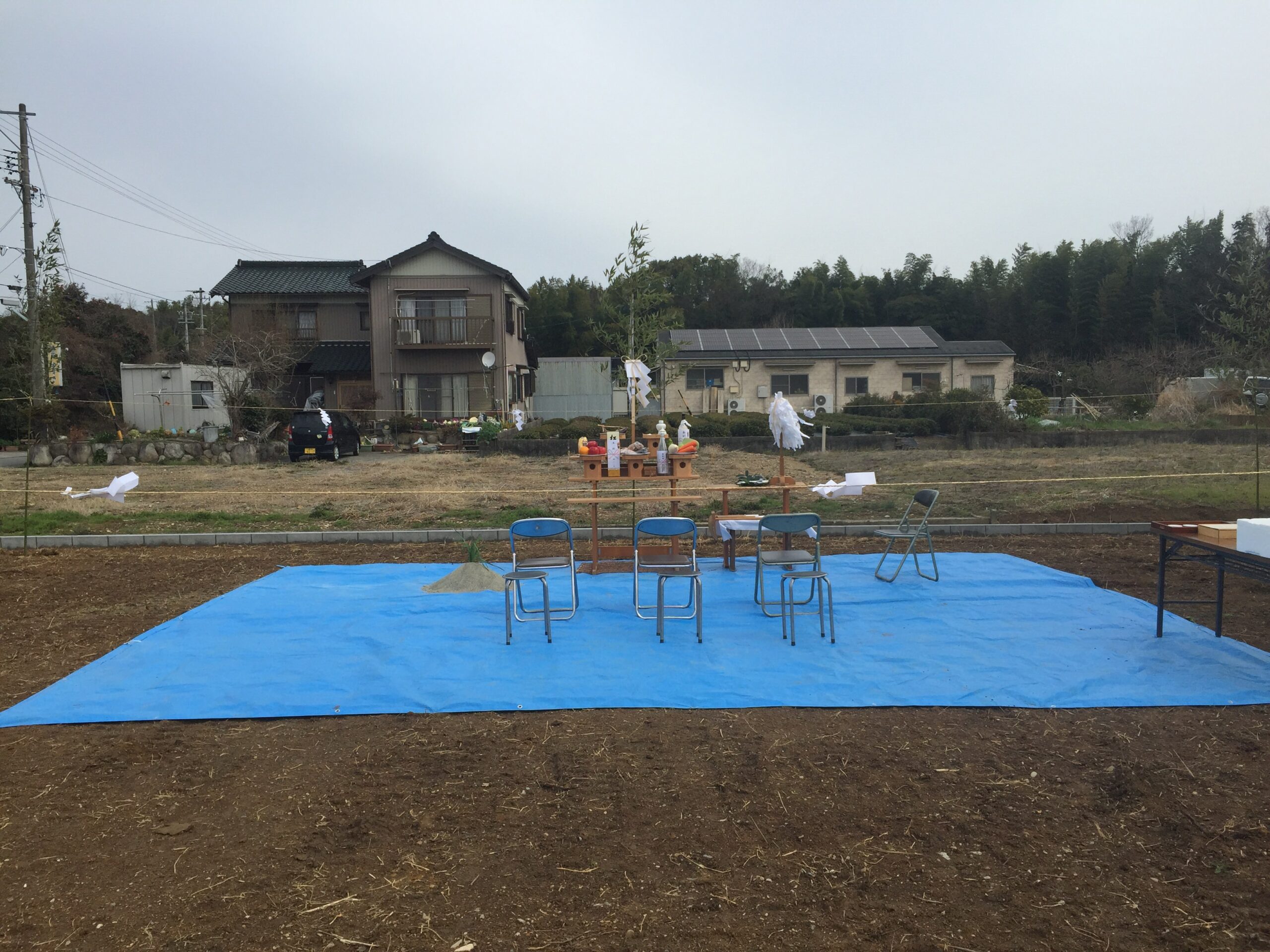 三重県桑名市「七和の家」木造平屋建　地鎮祭