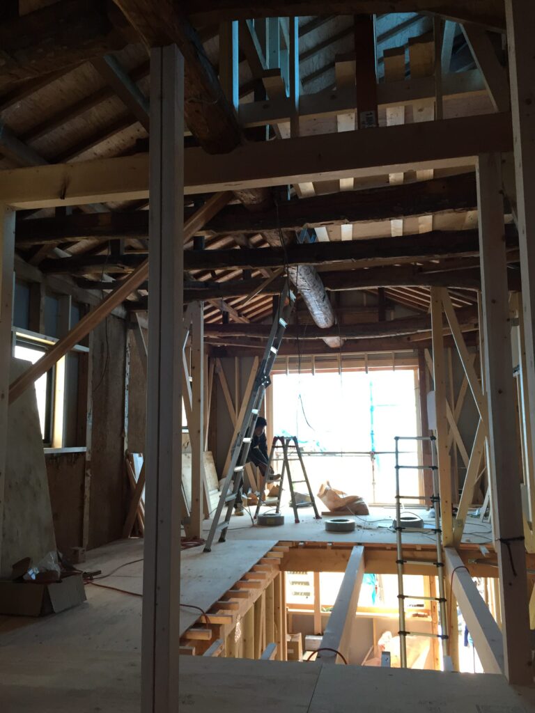 愛知県岡崎市「西魚の家」築46年リノベーション　現場