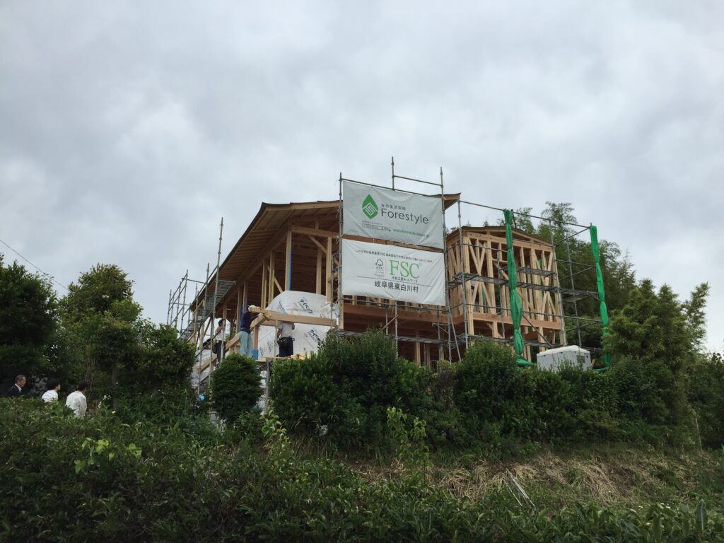 愛知県東海市「大田の家」木造2階建　2世帯住宅　現場