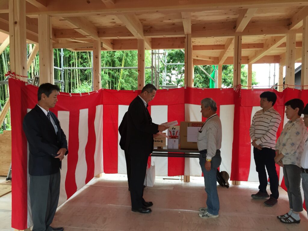 愛知県東海市「大田の家」木造2階建　2世帯住宅　上棟式