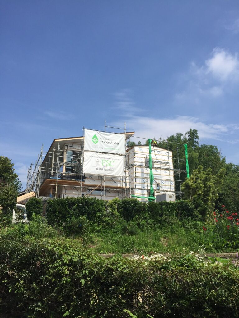愛知県東海市「大田の家」木造2階建　2世帯住宅　現場