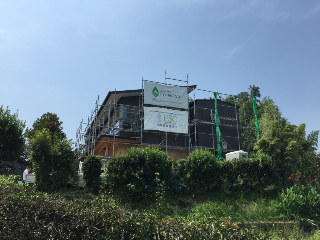 愛知県東海市「大田の家」　国産材　フォレスタイル　2世帯住宅　現場