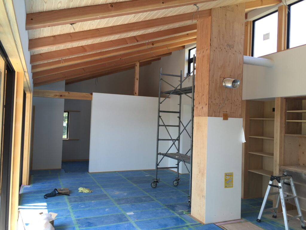 三重県桑名市「七和の家」　平屋　岐阜県産材　現場