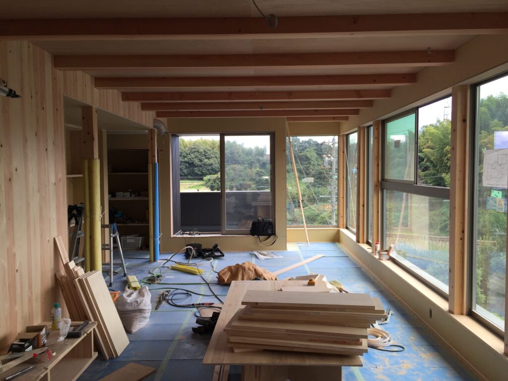 愛知県東海市「大田の家」　国産材　2世帯住宅　現場