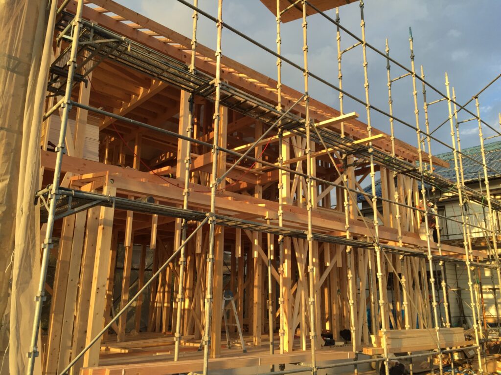 岐阜　海津市　「駒ｹ江の家」　木の家　上棟