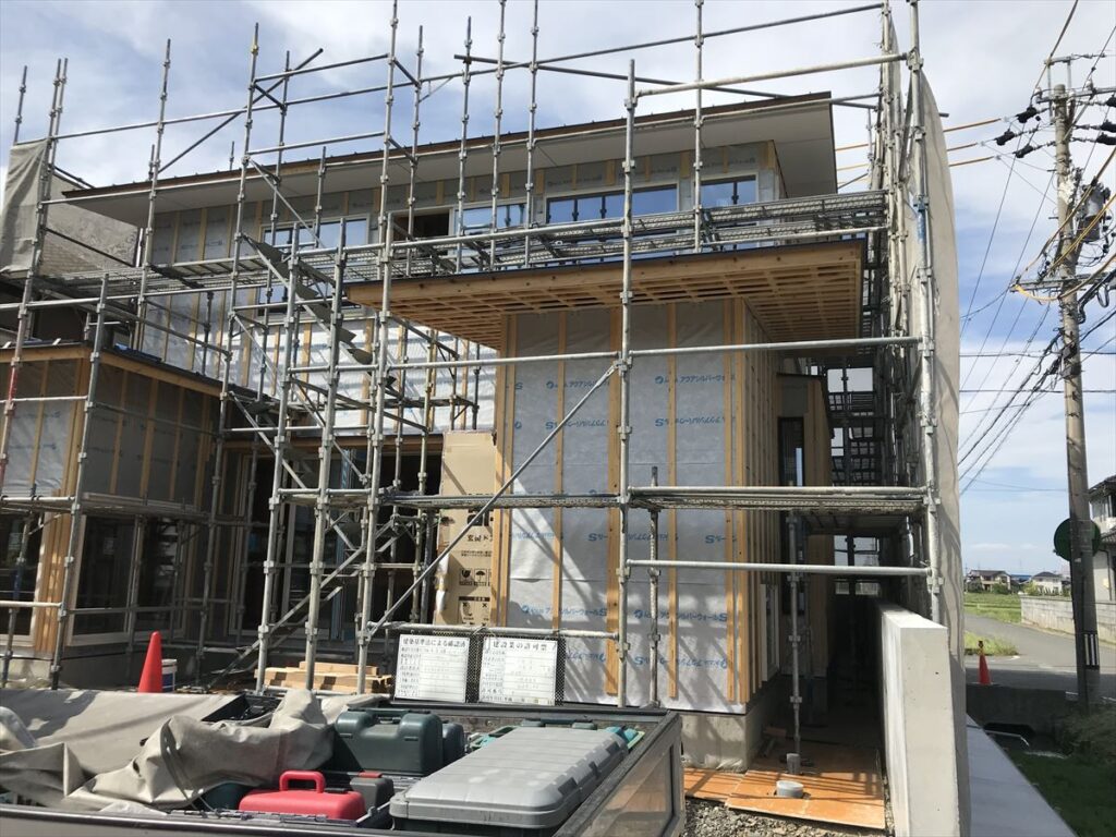 岐阜県養老町　「構の家」　木の家　現場