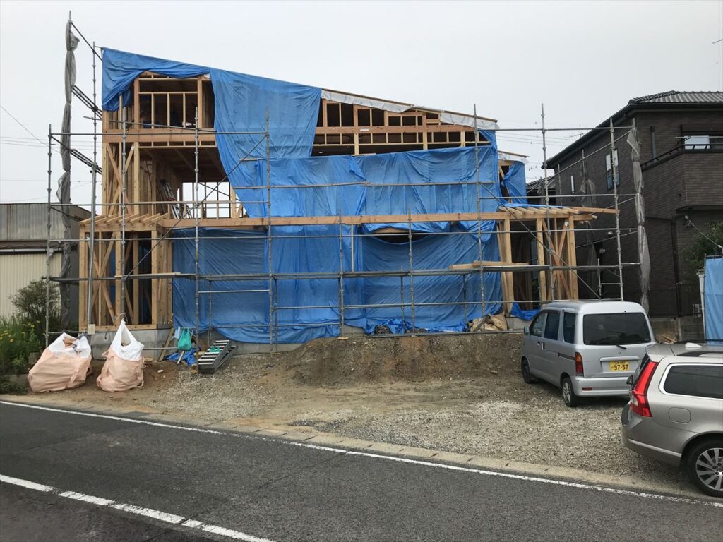 愛知県岡崎市　「上地の家」　木の家　現場