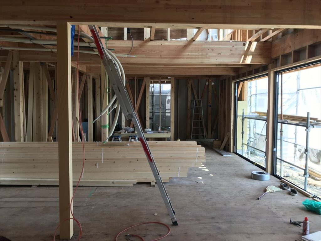 愛知県岡崎市　「上地の家」　木の家　現場