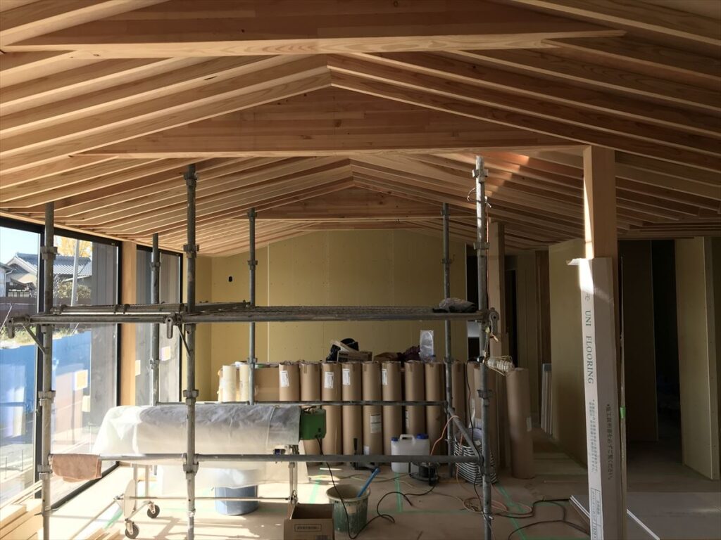 愛知県岡崎市　「上地の家」　木の家　現場