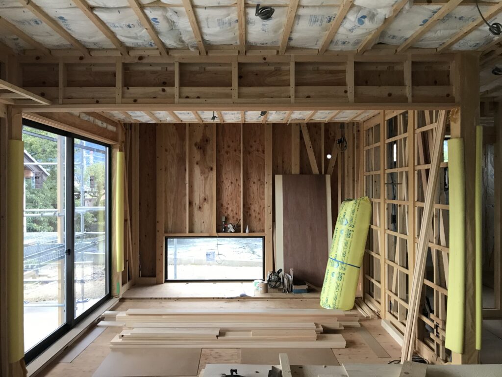 岐阜県養老町　木造平屋　「養老の平屋」　現場