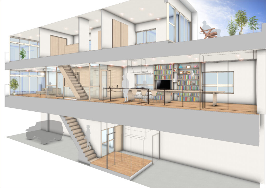 岐阜県岐阜市　「築40年ビル　住宅リノベーション」　ビルリノベ　現場
