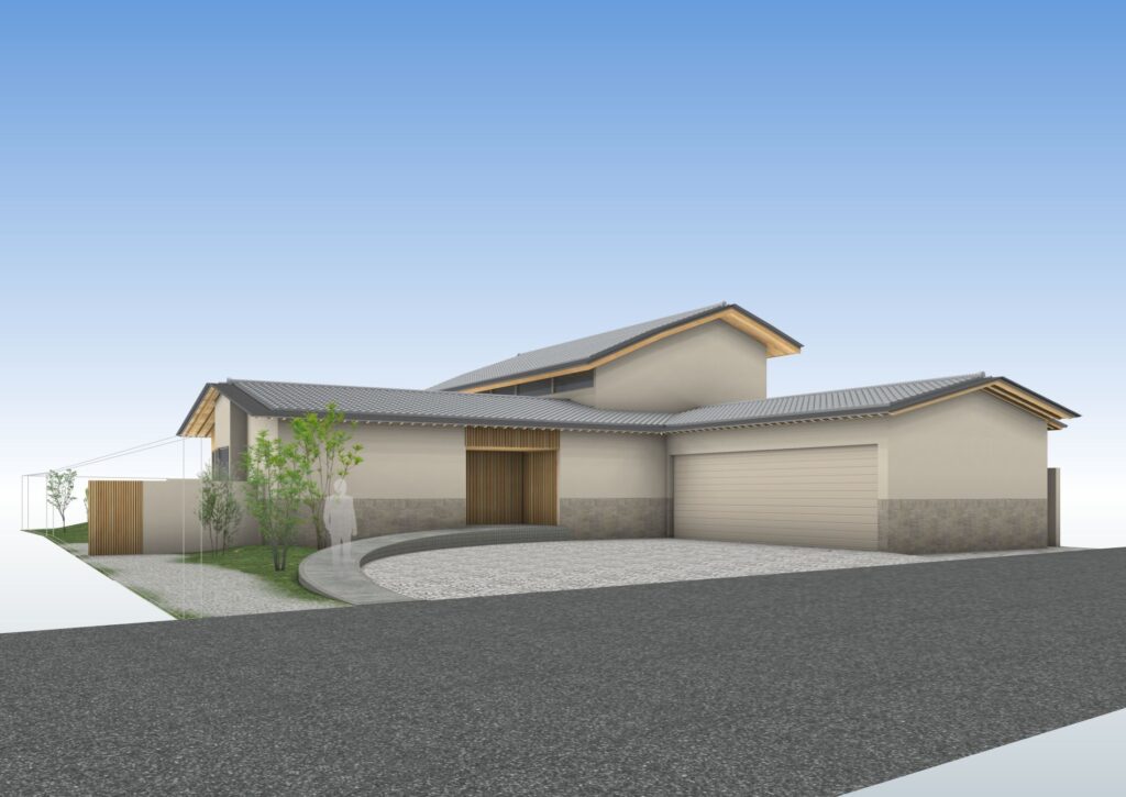 愛知県市稲沢市　「矢合の平屋」工事　実施設計中