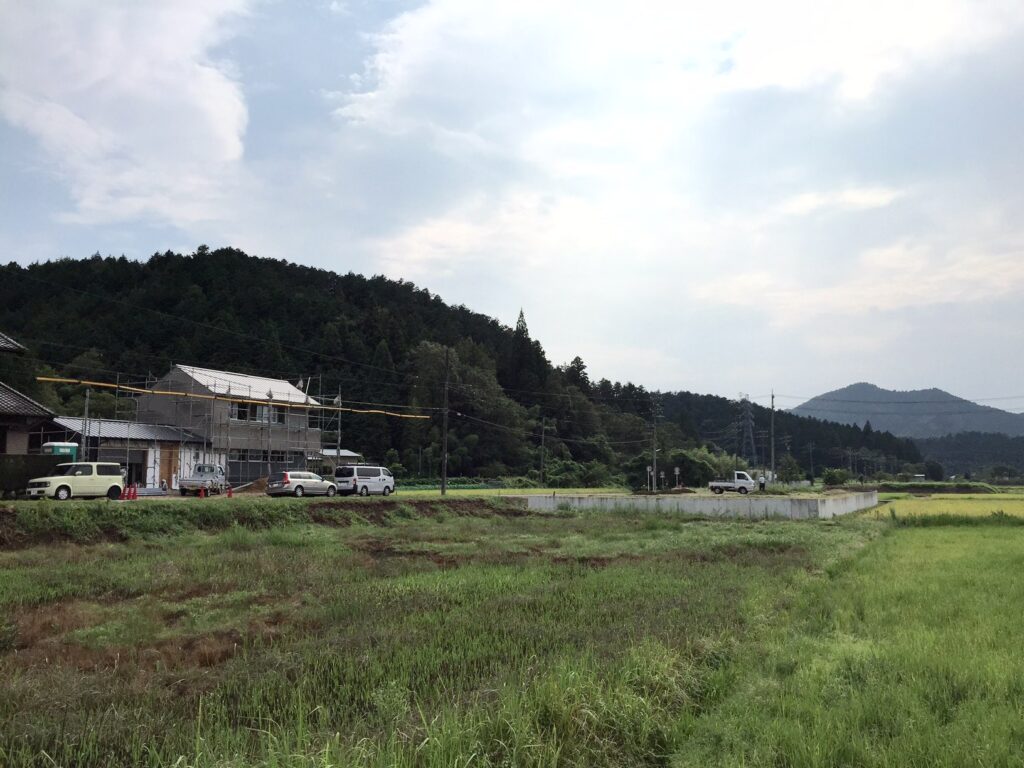 岐阜県山県市「梅原の家」木造２階建て　ガレージハウス　現場