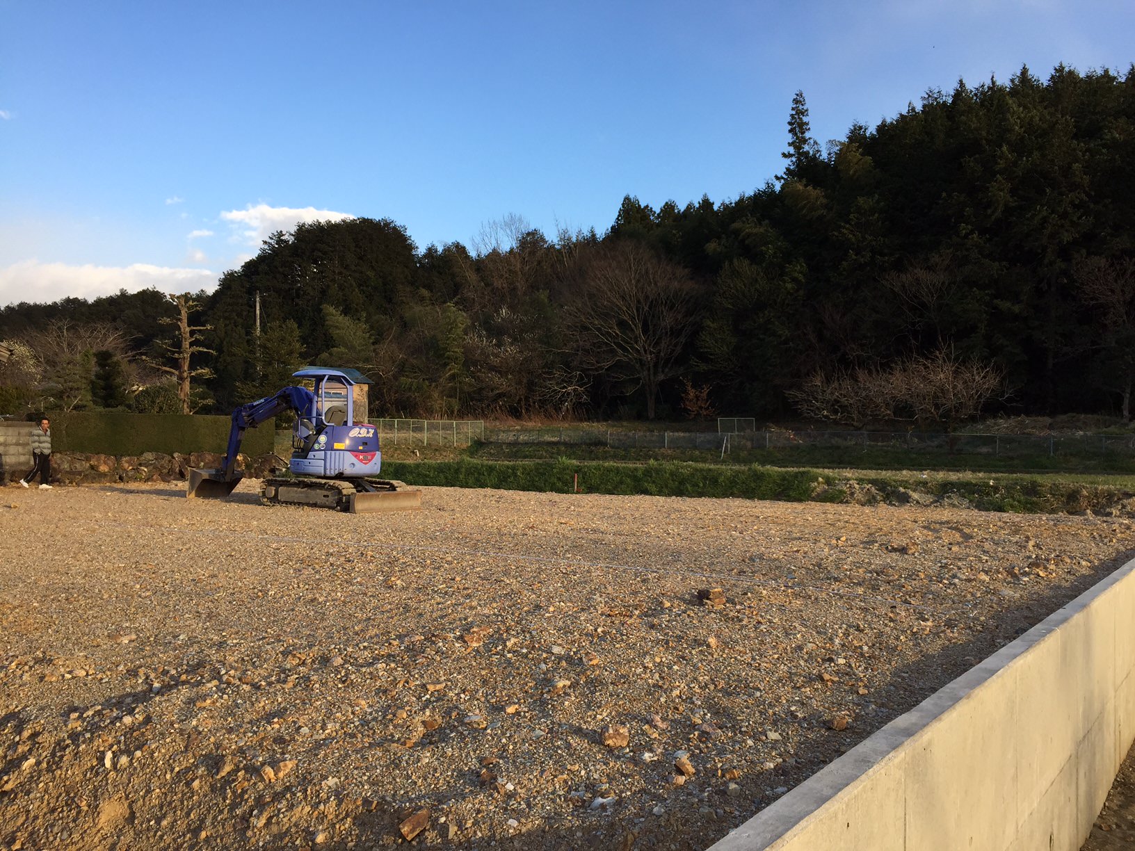 岐阜県山県市「梅原の家」木造２階建て　地盤高確認