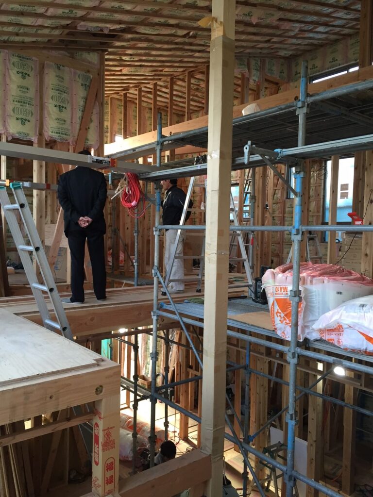 福井県福井市「和敬の家」木造２階建て　現場