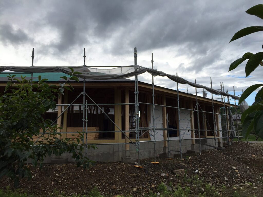 岐阜県本巣市「本巣の家」木造平屋建　現場