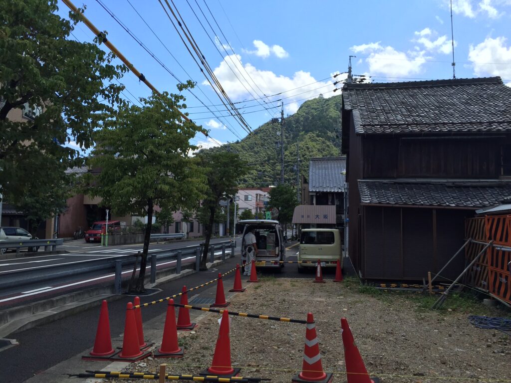 岐阜県岐阜市「東材木の家」鉄骨３階建　スキップフロア　狭小敷地　現場