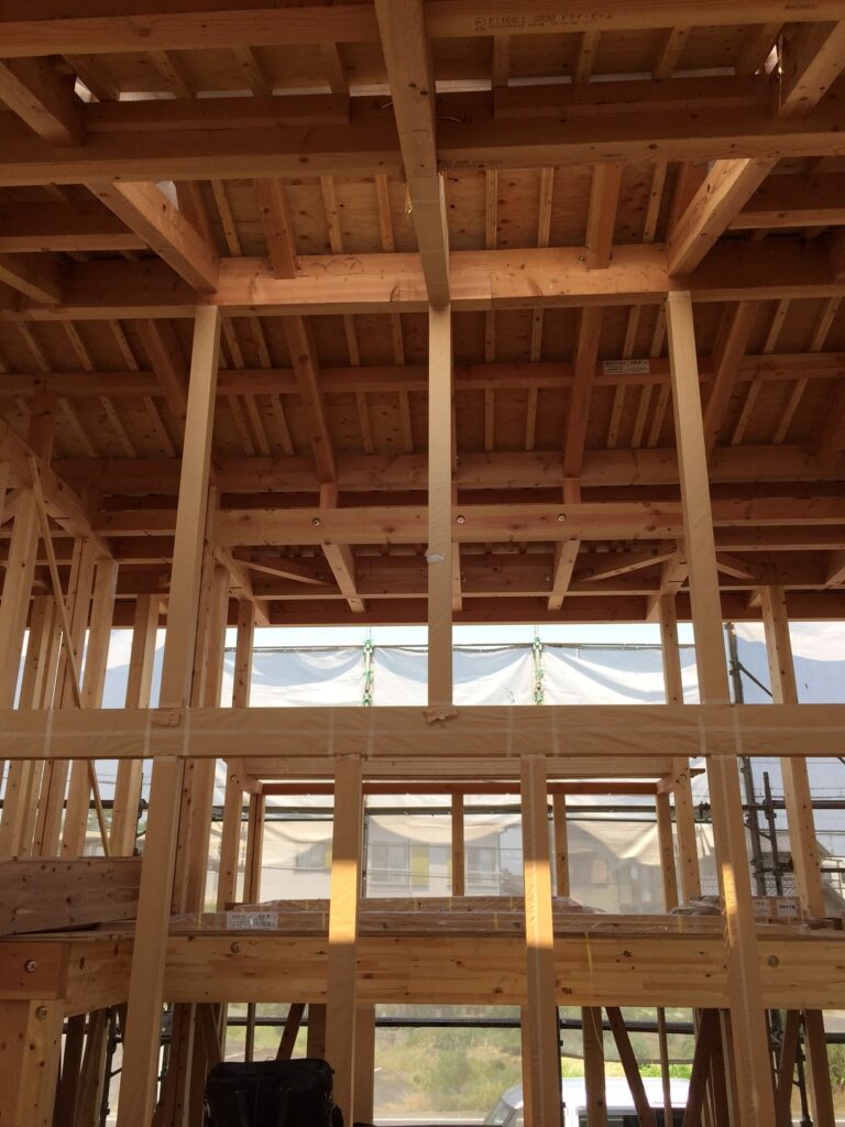 愛知県安城市「塔元の家」木造2階建　スキップフロア・変形敷地　現場