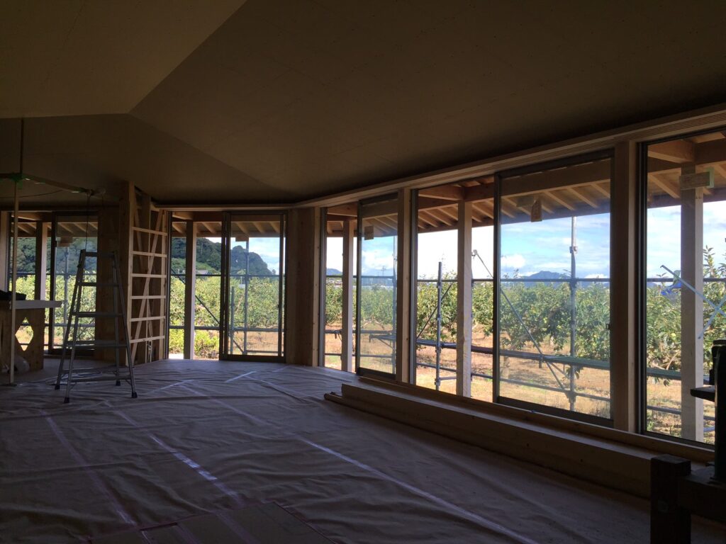 岐阜県本巣市「本巣の家」木造平屋建　現場