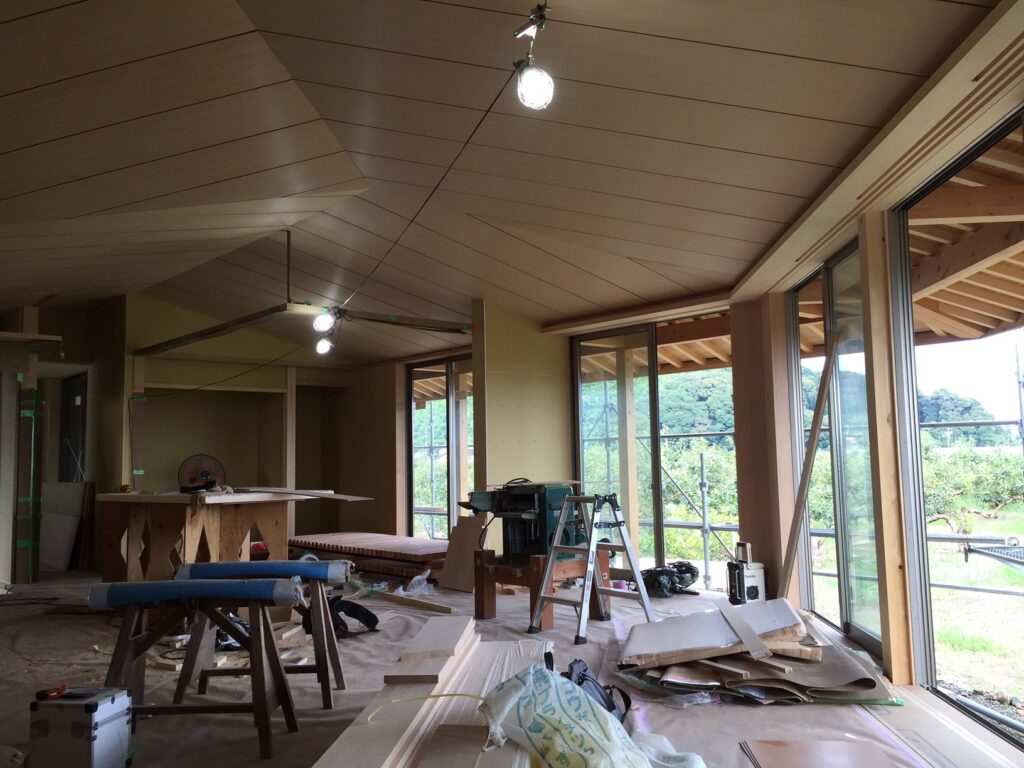 岐阜県本巣市「本巣の家」木造平屋建　現場