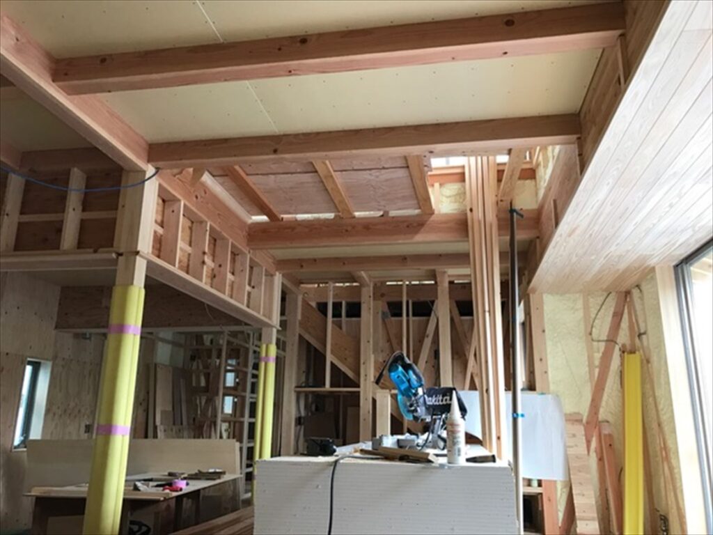 愛知県津島市　「神守の家」　木の家　現場