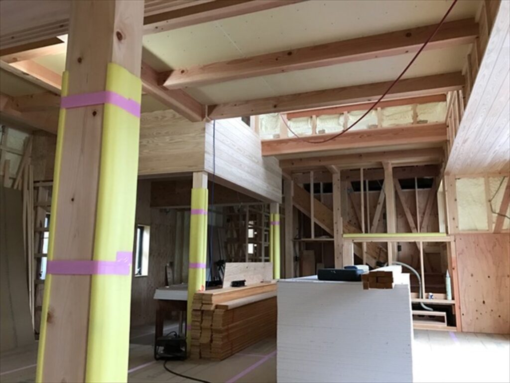 愛知県津島市　「神守の家」　木の家　現場