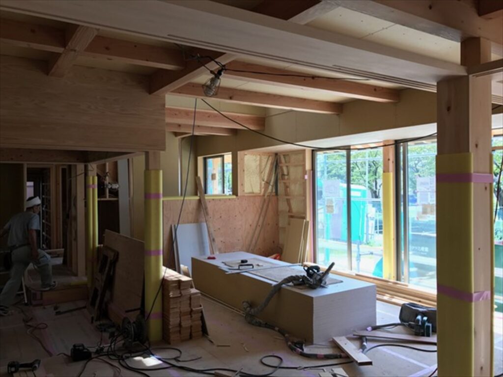 愛知県津島市　「神守の家」　木の家　現場