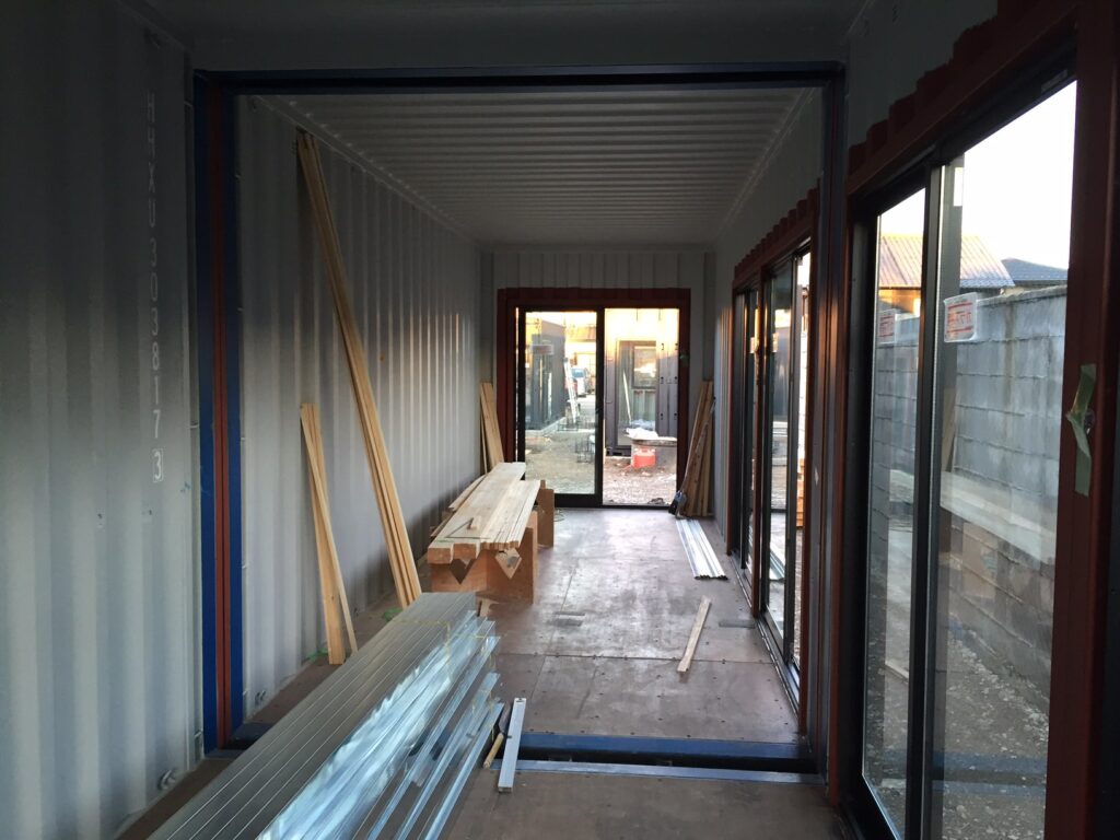 愛知県犬山市「犬山の森マルシェ」商業建築　鉄骨造　現場