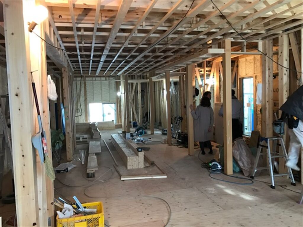 愛知県一宮市　「八幡の家」　木の家　現場