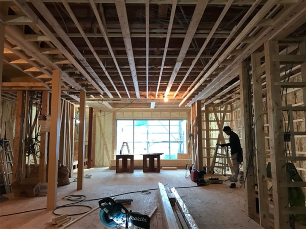 愛知県一宮市　「八幡の家」　木の家　現場