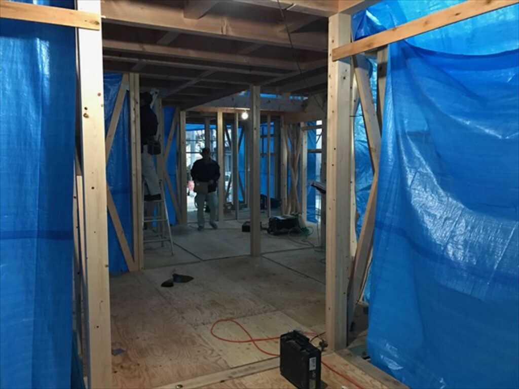 愛知県一宮市　「極楽寺の家」　木の家　現場