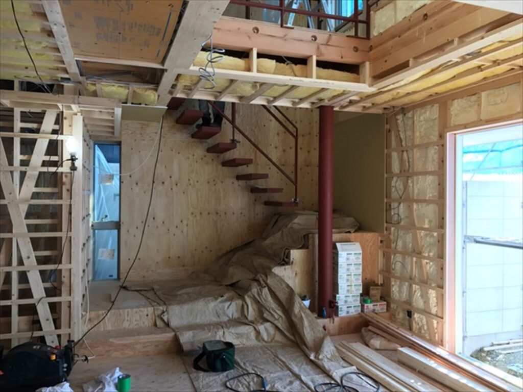 愛知県一宮市　「八幡の家」　木の家　現場