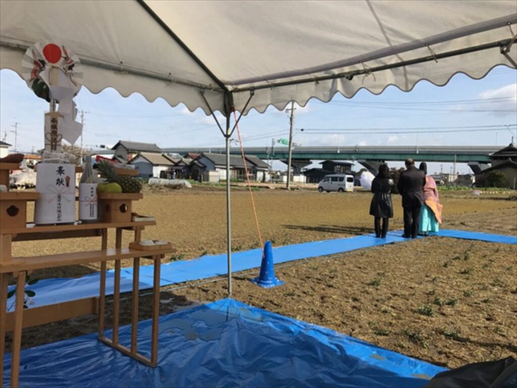 愛知県一宮市　「苅安賀の家」　木の家　地鎮祭