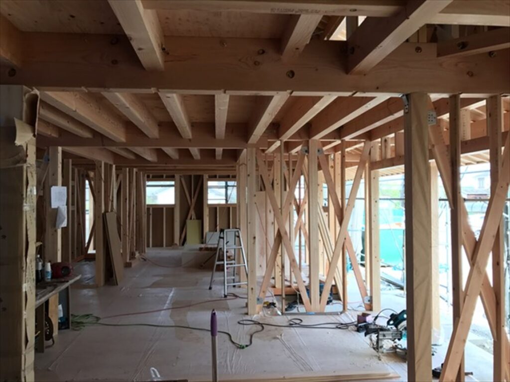 愛知県一宮市　「苅安賀の家」　木の家　現場