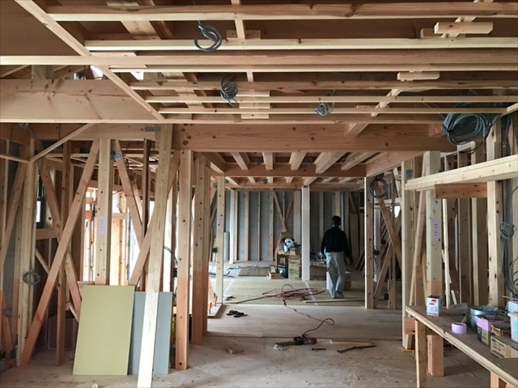 愛知県一宮市　「苅安賀の家」　木の家　現場