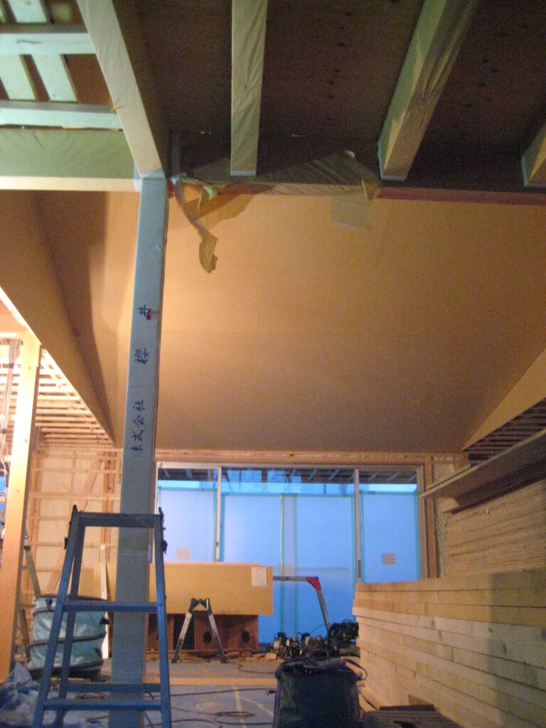 岐阜県羽島市「回光の家」木造住宅　平屋建て　現場