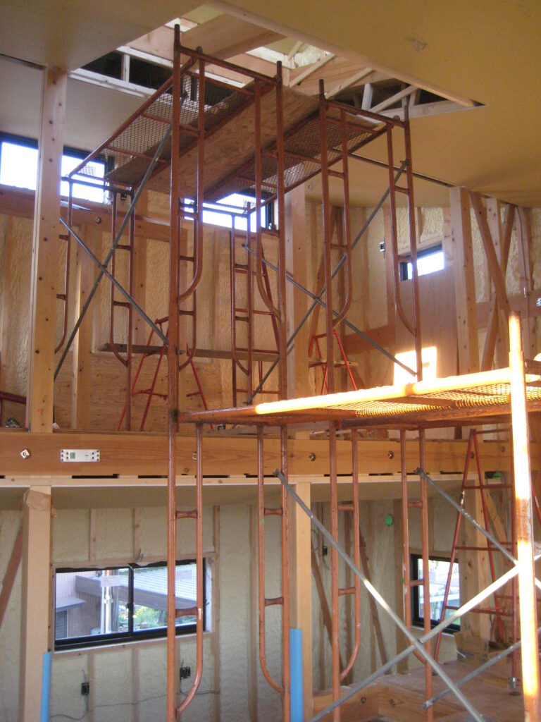 岐阜県養老町「下笠の家」木造２階建　２世帯 現場