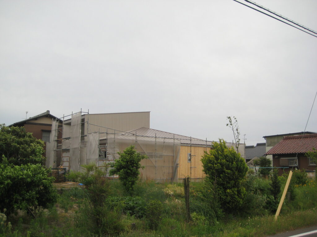 岐阜県羽島市「回光の家」木造住宅　平屋建て　現場