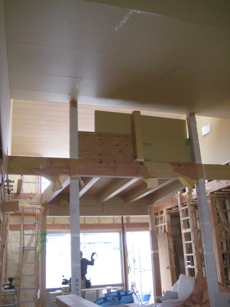 岐阜県羽島市「回光の家」木造住宅　平屋建て　現場