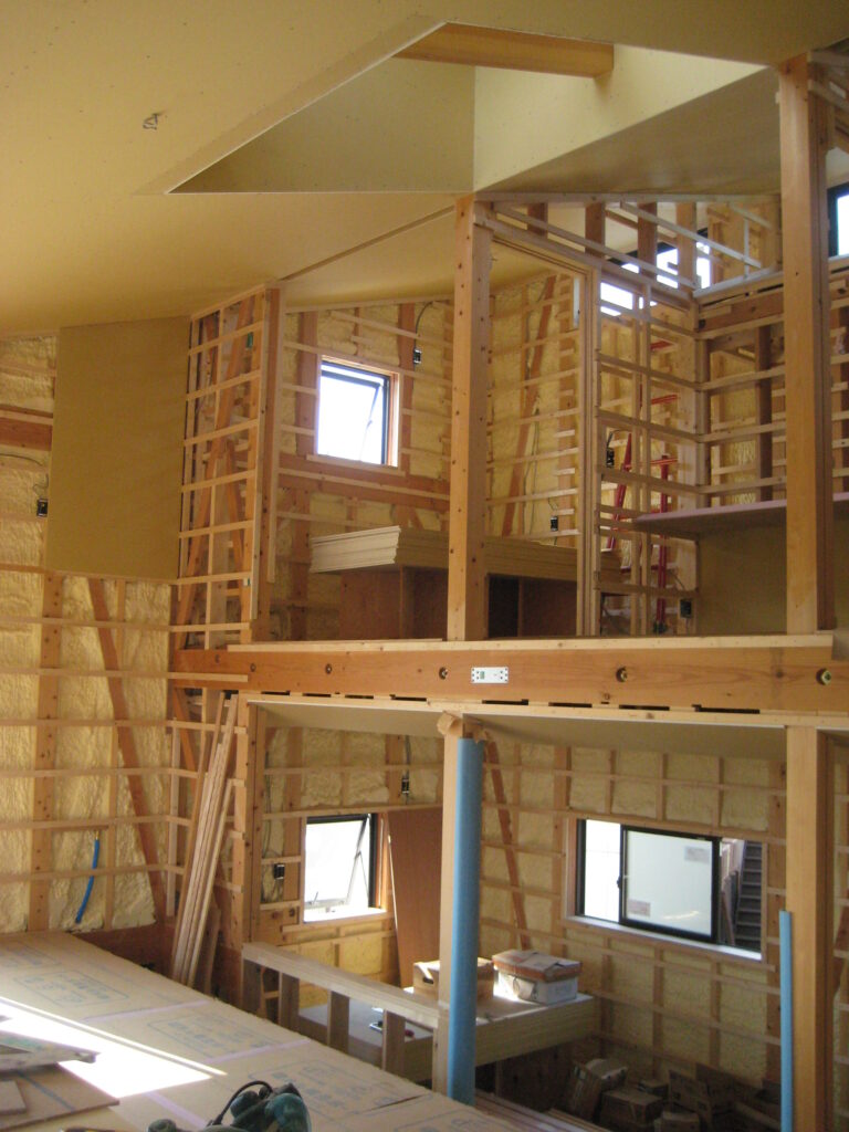 岐阜県養老町「下笠の家」木造２階建　２世帯 現場