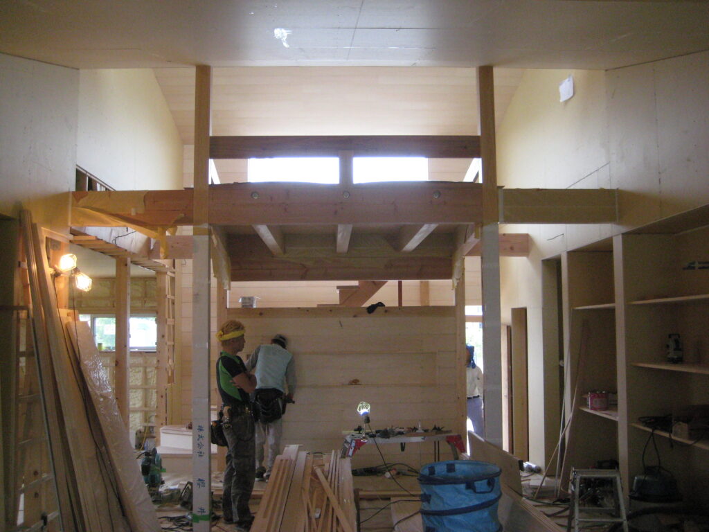 岐阜県羽島市「回光の家」木造住宅　平屋建て　現場