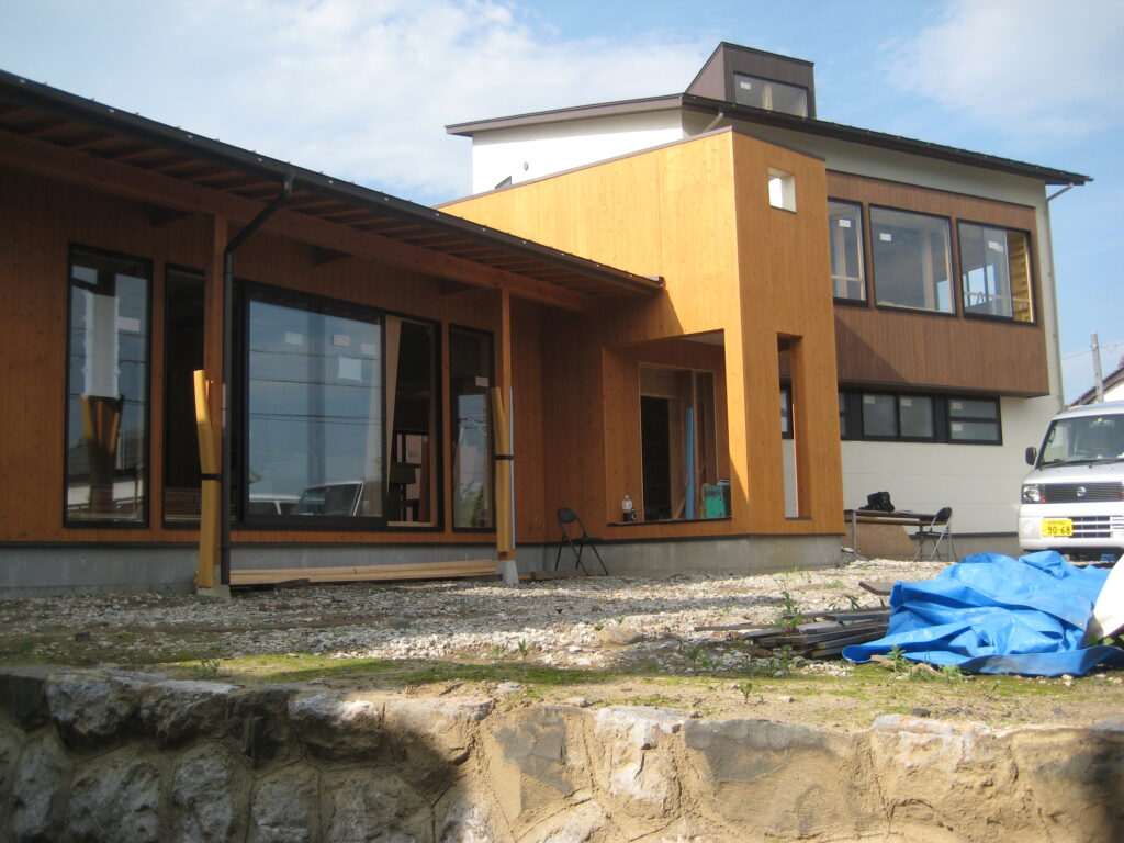 岐阜県養老町「下笠の家」木造２階建　２世帯 現場