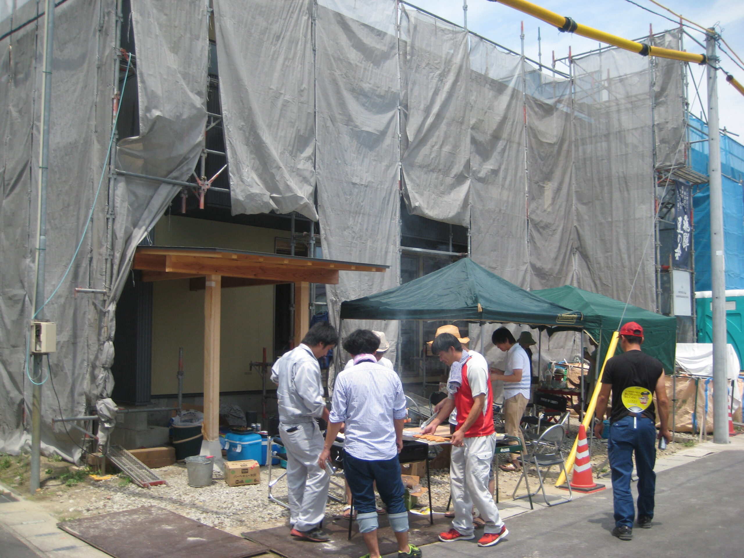 愛知県あま市甚目寺「大渕の家」木造２階建　２世帯　 現場ＢＢＱ