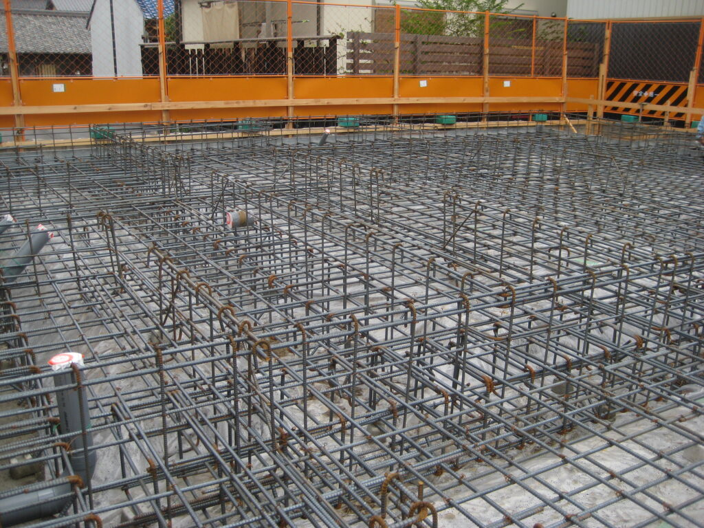 愛知県犬山市「古券の家」木造住宅　配筋検査