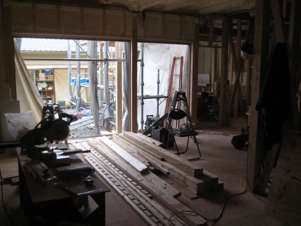 愛知県犬山市「古券の家」木造住宅　現場