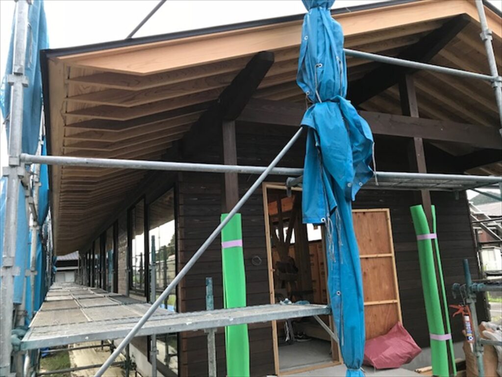 岐阜県可児市　「御嵩の家」　平屋　木の家　現場