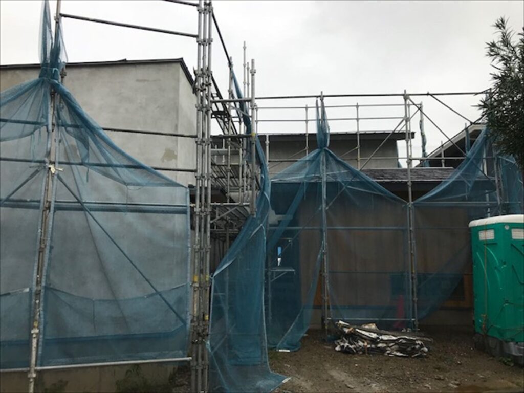 愛知県一宮市　「一宮のコートハウス」　木の家　現場