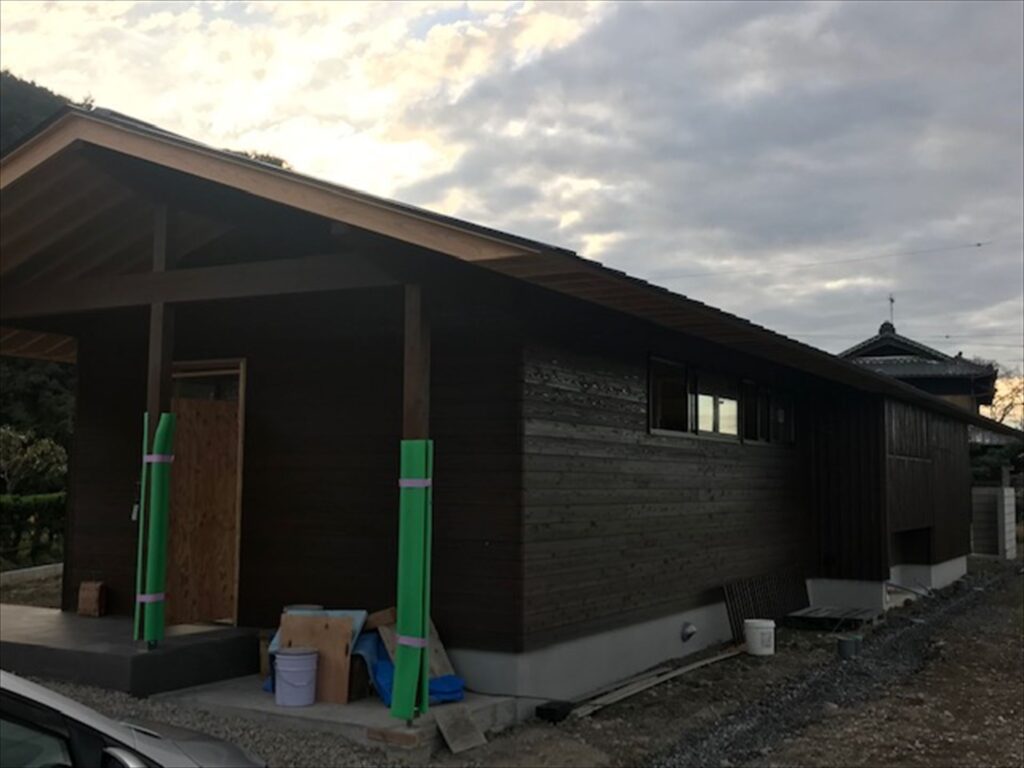 岐阜県可児市　「御嵩の家」　平屋　木の家　現場